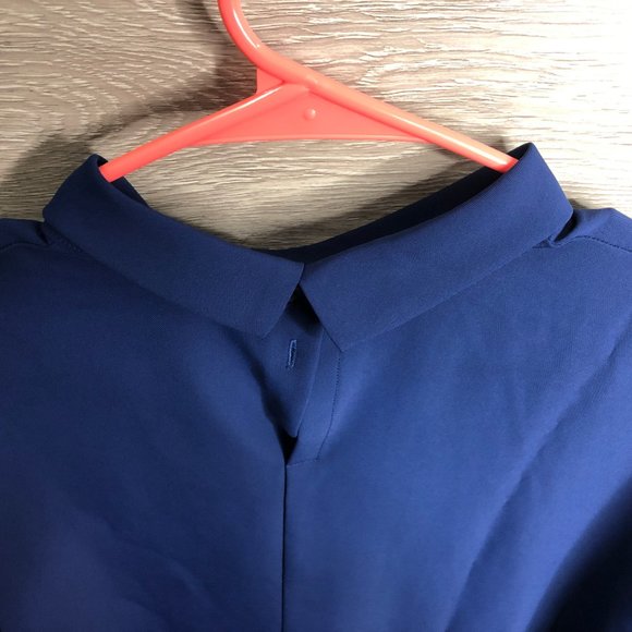 Uniqlo Small Drape Mock Neck Half Sleeve Blouse - Picture 2 of 6